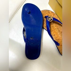 Michael Kors cork flip flops